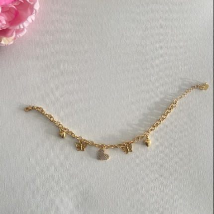 Gold plated clover bracelet
