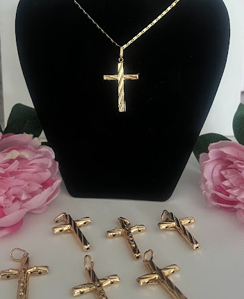 Romania gold cross pendant