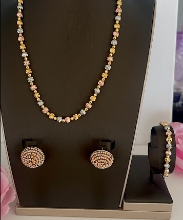 3 tones diamond cut complete set