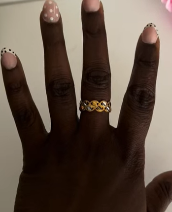 Gold plated ring