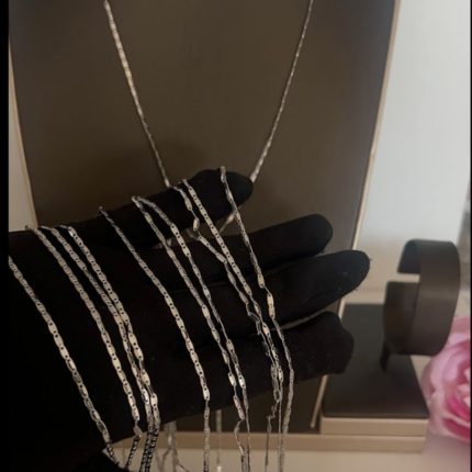 18" Silver blade chain