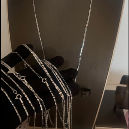22" Silver blade chain