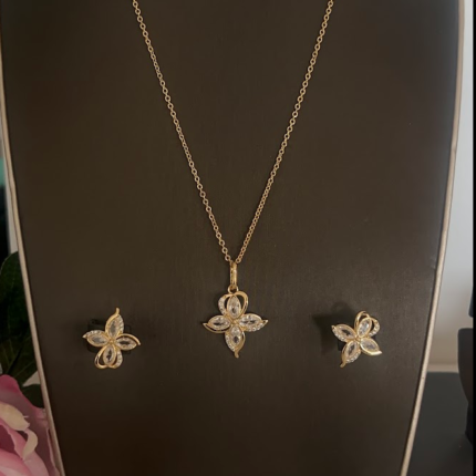 Romania gold complete set with zirconia stones