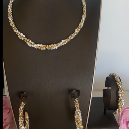 2 tones diamond cut party set