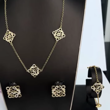 18k gold plated complete set with zirconia stones