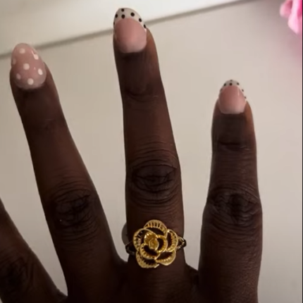 Romania gold flower ring