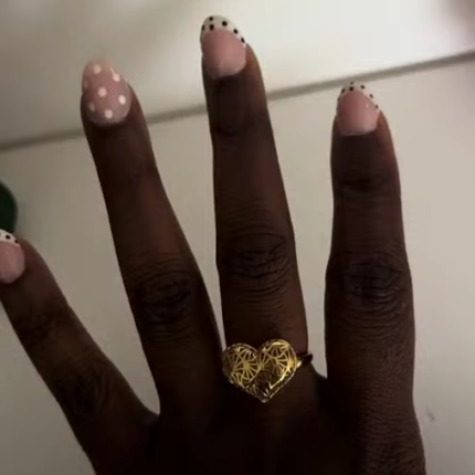 Gold plated heart ring
