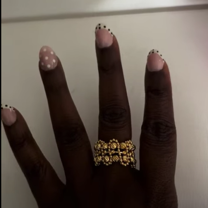 Gold plated diamond cut adjustable ring