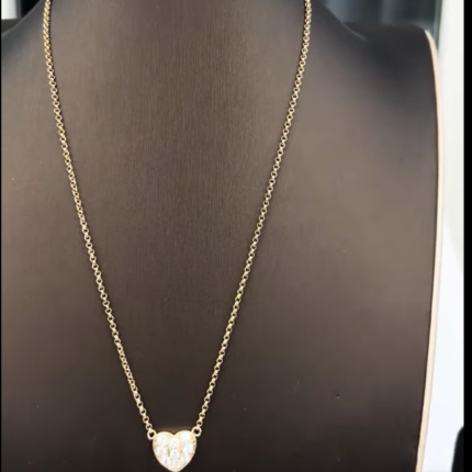 English gold plated simple chain with zircon stones