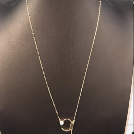 English gold plated simple chain with zircon stones