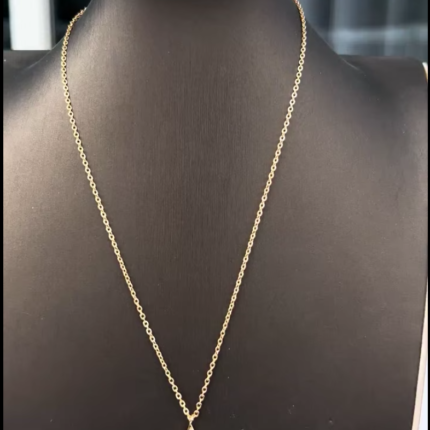 English gold plated chain with zircon stones