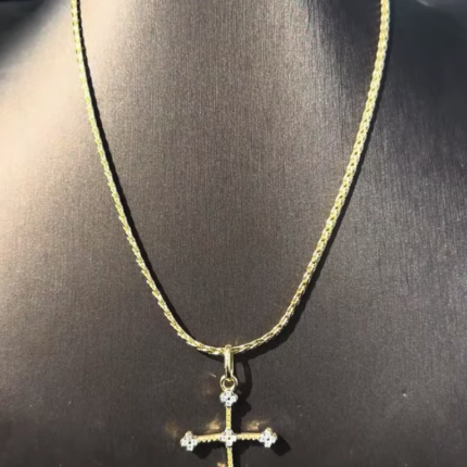 Romania gold cross pendant