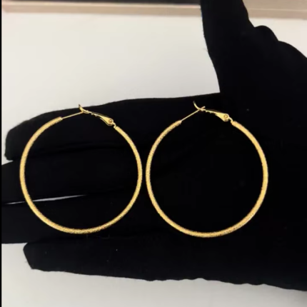 Medium sized hoop earrings