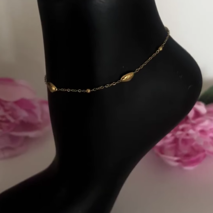 Gold plated anklet
