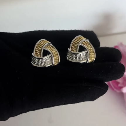 Brazilian gold party earrings