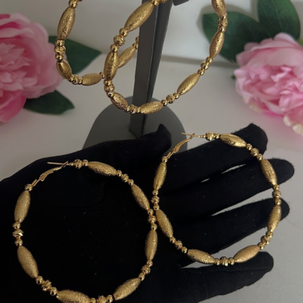 Gold plated bold lightweight hoop earrings