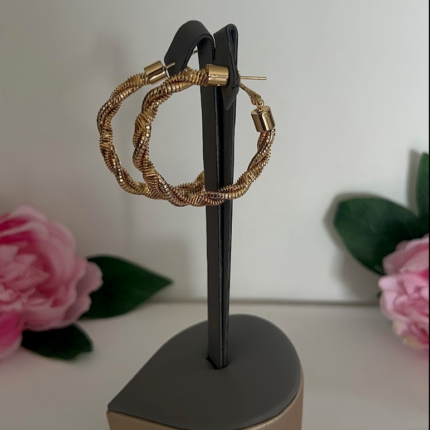 Romania gold hoop earrings