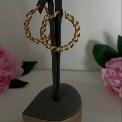 Romania gold hoop earrings