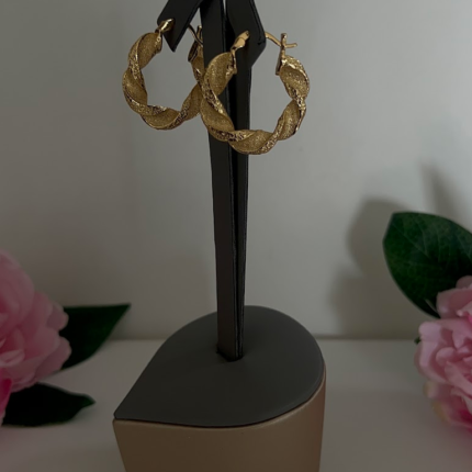 Romania gold hoop earrings