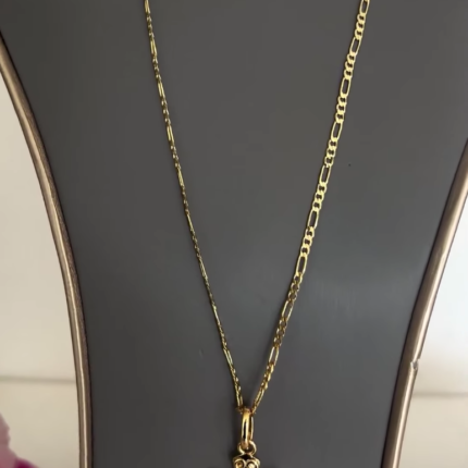 Romania gold long chain & pendant combo
