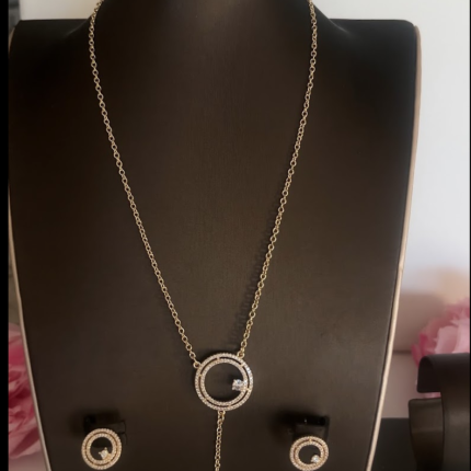Gold plated 3 piece set with zirconia